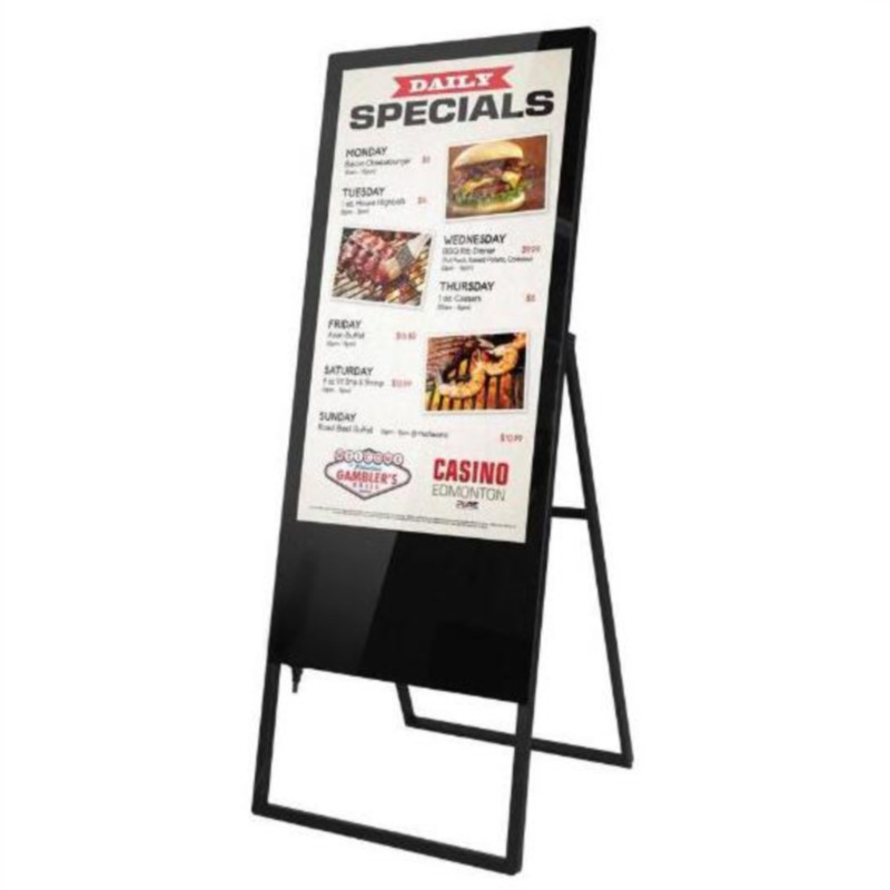 Floor folded digital signage